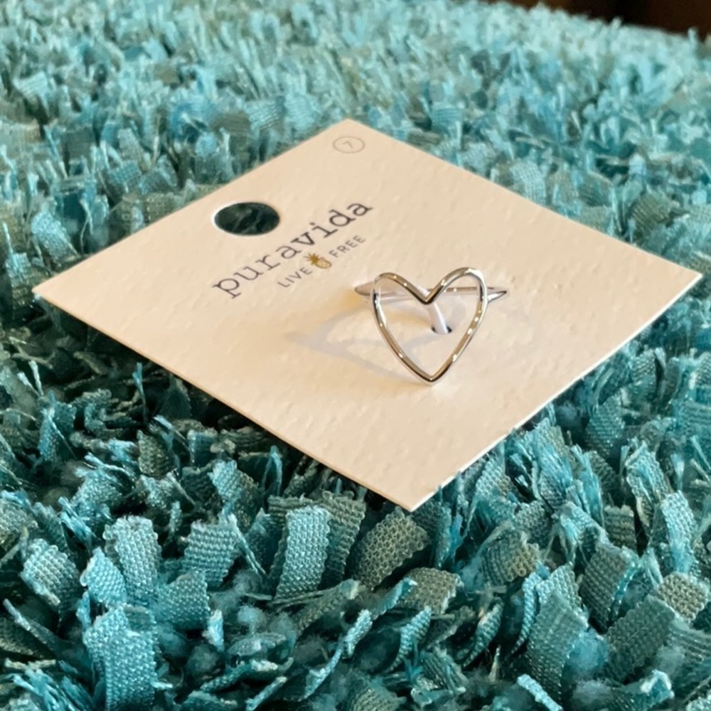 Puravida 🐚 silver heart ring